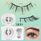 Soft Magnetic Eyelashes Reusable Natural Look 3D Lashes Easy-Apply Kit for Eye Makeup
