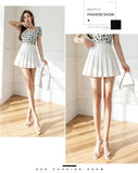 Women Pleated Skirts Summer High Waist Zipper JK Mini Skirts