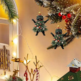 Cute Cat Xmas Tree Ornaments Hanging Decor for Car & Backpack Gifts