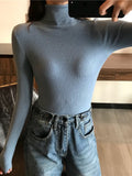 Women’s Ribbed Turtleneck Sweater Long Sleeve Warm Knit