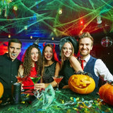 Halloween Glow in Dark Fake Cobwebs, Spider-Stretchy Spooky Web Decor