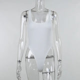 Women's Sleeveless Knit Bodysuit Off-Shoulder Halter Top