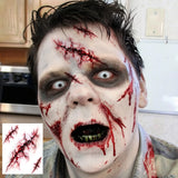 Halloween Scary Fake Scar Temporary Tattoo - Bloody Scratches Sticker