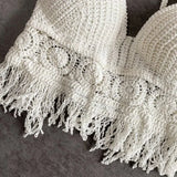 Sexy Boho Beach Holiday Camisole Halter Women Crochet Knit
