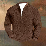 Men’s Cotton Stand Collar Sweatshirt – Warm Long Sleeve Winter Top