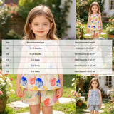 Toddler Girls Floral Sleeveless Tank Kids Summer Outfit