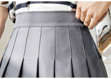 Women Pleated Skirts Summer High Waist Zipper JK Mini Skirts