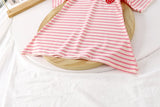 Girls Striped Polo Dress Short Sleeve A-Line School Dress