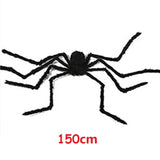 Huge Black Plush Spider Halloween Props (50-200cm Decor for Party Web)