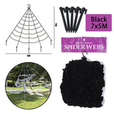 Huge Black Plush Spider Halloween Props (50-200cm Decor for Party Web)