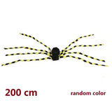 Huge Black Plush Spider Halloween Props (50-200cm Decor for Party Web)