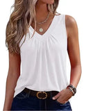 Fashionable Floral Print V-Neck Tank Top Women's Summer Shirt