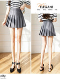 Women Pleated Skirts Summer High Waist Zipper JK Mini Skirts