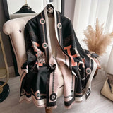 Luxury Winter Faux Cashmere Scarf Women fashionable Little horse thickened warm Shawl