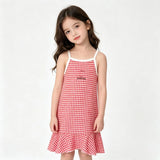 Girls Sleeveless Ruffle Nightdress Kids Pajama Dress