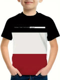 Kids' T-Shirt Fashion Simple Printed Short Sleeve Casual