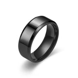 Simple 8mm Rings Titanium Stainless Steel Rings For Men Women Matte Brushed