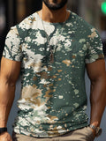 Camouflage-print stretch casual short-sleeved men's T-shirt