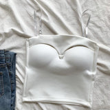 Women's Built-In Bra Spaghetti Strap Summer Camisole Top