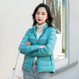 Women's Puffer Windproof Warm Lightweight Hoodless Duck Down Packable Winter Jackets/Coat