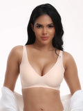 Women's Underwear Wire-Free Seamless Deep-V Full-Cup Bra