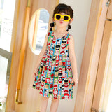 Girls Sleeveless Princess Dress Cute Summer Casual Outfit