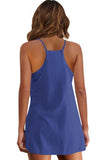 Summer Sleeveless Vest Dress Pocket Sports Short Skirt