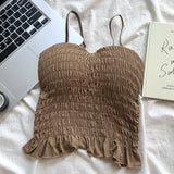 Women's Built-In Bra Spaghetti Strap Summer Camisole Top