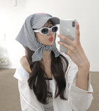 Women's Korean Stripe V-Neck Sun Protection Shirt Top