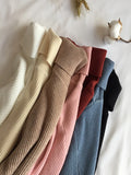 Women’s Ribbed Turtleneck Sweater Long Sleeve Warm Knit