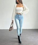 Women's Ribbed Knit Cardigan Sweater Coat Shoulder Wrap