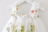 Toddler Girls Princess Tulle Dress Puff Sleeve Tutu Dress
