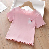 Solid Burgundy Ribbed Women's T-shirt Casual Summer Tops