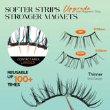 Soft Magnetic Eyelashes Reusable Natural Look 3D Lashes Easy-Apply Kit for Eye Makeup