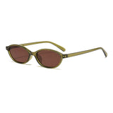 Women's Leopard Retro Oval Sunglasses Small Frame UV Eyewear