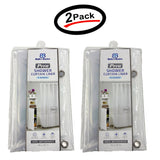 (2 Pack) PEVA Super Heavy Weight Shower Curtain Liner 5G W/ 3 Magnets 70" x 72"