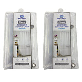 (2 Pack) PEVA Super Heavy Weight Shower Curtain Liner 5G W/ 3 Magnets 70" x 72"