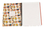 (3 Pack) Molly & Rex Spiral Notebook, Abstract Pattern, College Ruled with Folder