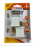 2 Prong to 3 Prong Grounded Outlet Converter Adapter W/ Polarized Plug - (4 PCS)