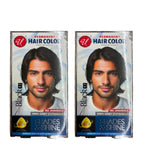 Men's Professional Black Hair Dye Color Beard Permanent Color (2 Pack)