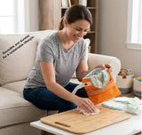 Nubby Orange Color Wet bag