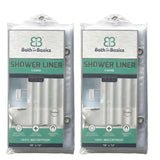 (2 Pack) PVC Vinyl Super Heavy weight Waterproof Shower Curtain Liner Clear Color