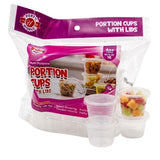 16 PCS Clear Shot Plastic Disposable Portion Cups With Lids In Bag 4 Oz - New