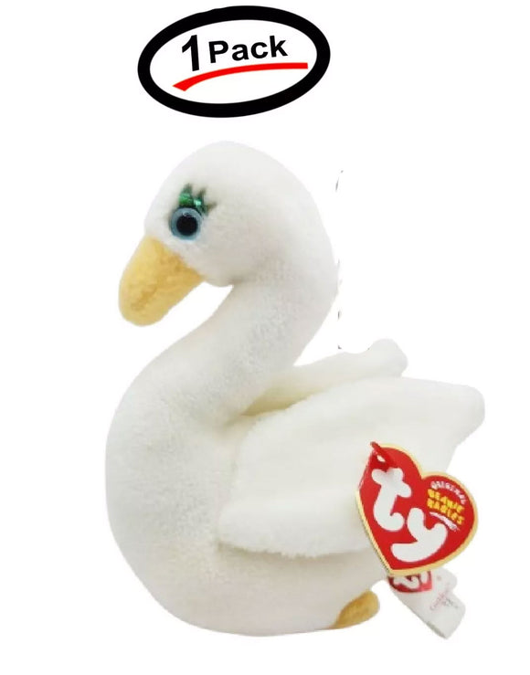 1 TY Beanie Baby - GODDESS the Swan (6 inch) Retired New with Tag