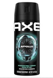 Axe Apollo Men's Deodorant 48h Protection Body Spray 150ml / 5.07Oz (5 Pack)