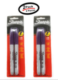 (2 Pack) Sharpie Permanent Marker Original, Fine Point, Purple