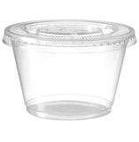 16 PCS Clear Shot Plastic Disposable Portion Cups With Lids In Bag 4 Oz - New