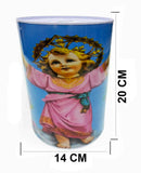 Angel Printed Coin Bank, Religious Divine Child 7.8" Tin Money Bank (1 Pack)
