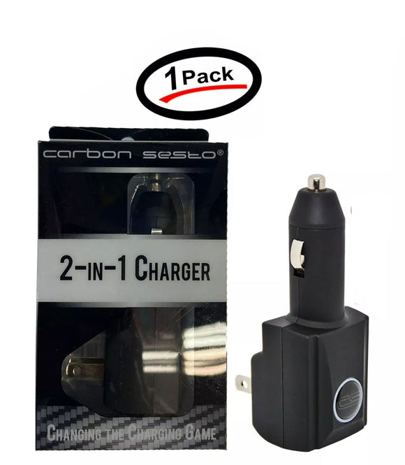 Carbon Sesto 2 in 1 USB Fast Charger