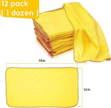 6 PCS (2 PK) 100% Flannel Dusting Cloths Multi-Purpose For Cleaning & Polishing